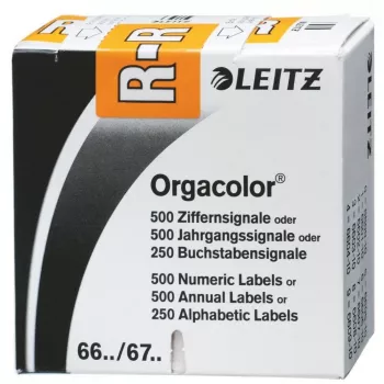 Leitz Orgacolor αυτοκόλλητη ετικέτα, στρογγυλεμένο ορθογώνιο, πορτοκαλί