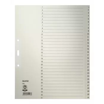 Leitz 12310085 Ευρετήριο καρτελών αριθμητικό ευρετήριο καρτελών χαρτί γκρι