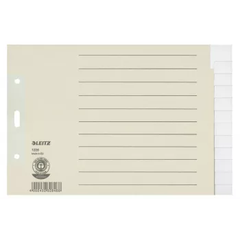 Leitz 12260085 Δείκτες ευρετηρίου Λευκοί δείκτες ευρετηρίου χαρτί γκρι
