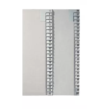 Leitz 13810085 Ευρετήριο με δείκτες Αριθμητικό ευρετήριο με δείκτες χαρτί γκρι