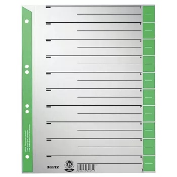 Leitz 16520055 Ευρετήριο με δείκτες Αριθμητικό ευρετήριο με δείκτες χαρτόνι πράσινο, γκρι
