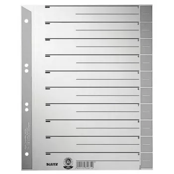 Leitz 16520085 Ευρετήριο με δείκτες Αριθμητικό ευρετήριο με δείκτες χαρτόνι γκρι