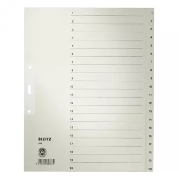 Leitz Ευρετήριο Blanc, 240 mm, 300 mm, 1 τεμ. Leitz Ευρετήριο Blanc. Πλάτος: 240 mm, Ύψος: 300 mm. Ποσότητα ανά συσκευασία: 1 τεμ.