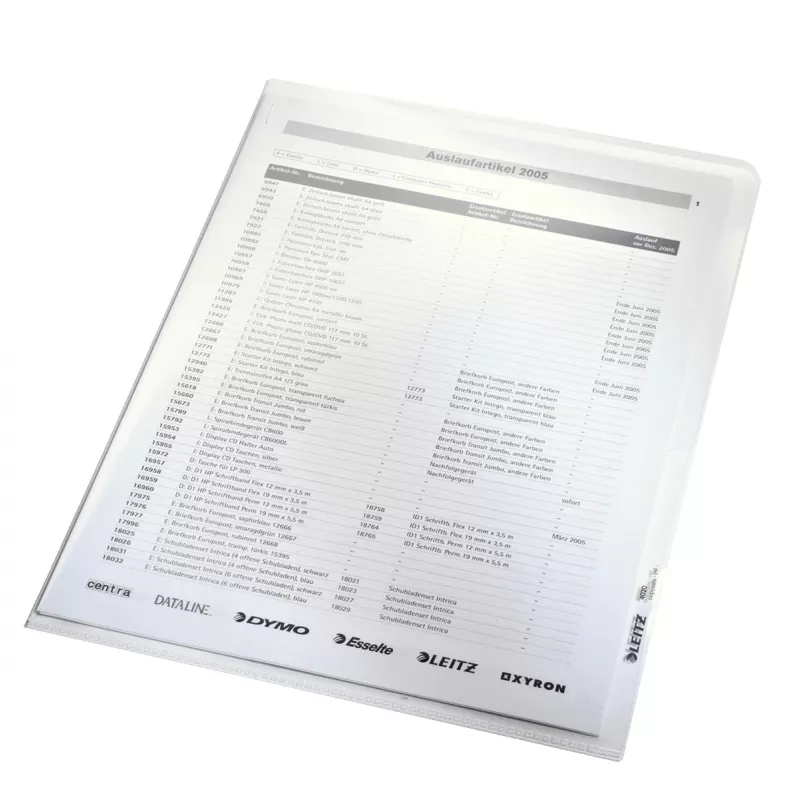 Leitz 40200003 Διαφανής θήκη 210 x 297 mm (A4) πολυπροπυλένιο (PP)