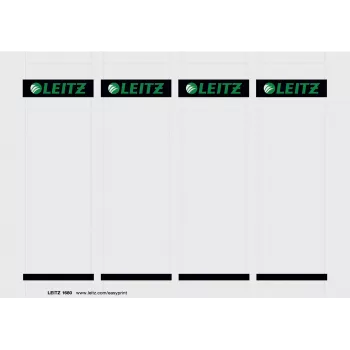 Leitz ετικέτα ράχης, εκτυπώσιμη από PC, για LAF 180°, 80 mm, συσκευασία/100, γκρι, ντοσιέ, 25 φύλλα, χαρτόνι, 130 g/m², 5,6 cm