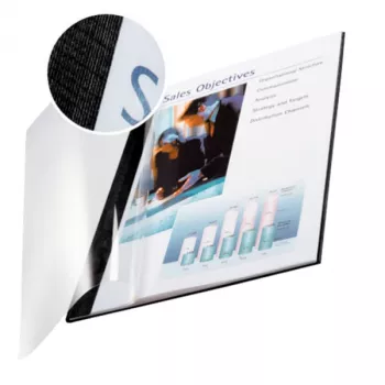 Leitz impressBIND κάλυμμα Soft 3,5 mm, A4, μαύρο με διαφανή πρόσοψη, 35 φύλλα