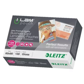 Leitz iLAM Glossy 60 x 90 mm μεμβράνες πλαστικοποίησης, 125 μικρόν, συσκευασία 100 τεμ.