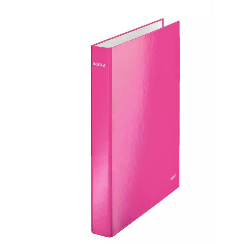 Leitz Ringbinder WOW laminiert A4+ 2DR/25mm, A4, χαρτόνι, ροζ, λευκό, 250 φύλλα, 80 g/m²
