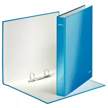 Leitz Ringbinder WOW laminiert A4+ 2DR/25mm, A4, χαρτόνι, μπλε, λευκό, 250 φύλλα, 80 g/m²