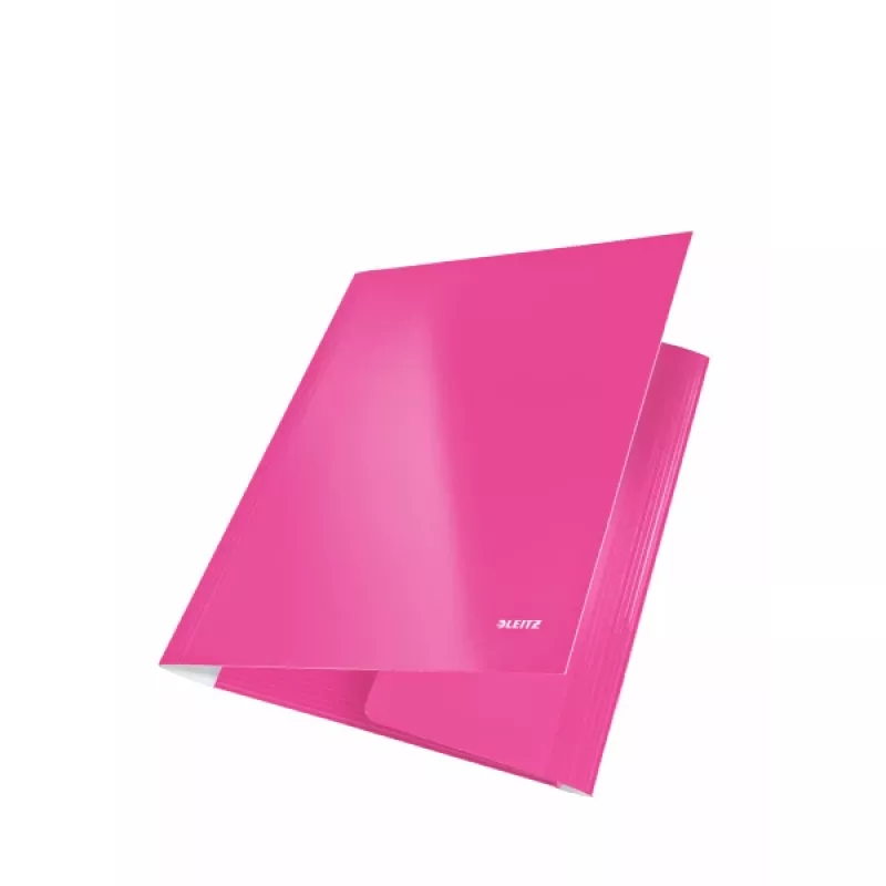 Leitz 3-Flap Folder WOW Card/POB A4, A4, πολυπροπυλένιο (PP), ροζ, 250 φύλλα, 80 g/m², χαρτί