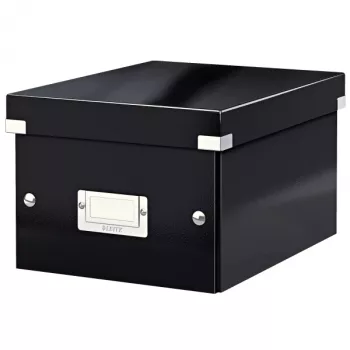 Leitz Click & Store WOW Small Storage Box, μαύρο, χαρτόνι, 7,4 L, 200 x 250 x 148 mm, 540 g, 1 τεμ.