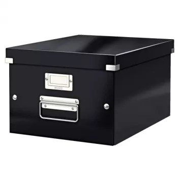 Leitz Click & Store WOW Mittlere Aufbewahrungsbox, μαύρο, χαρτόνι, 16,7 L, 265 x 335 x 188 mm, 900 g, 1 τεμ.