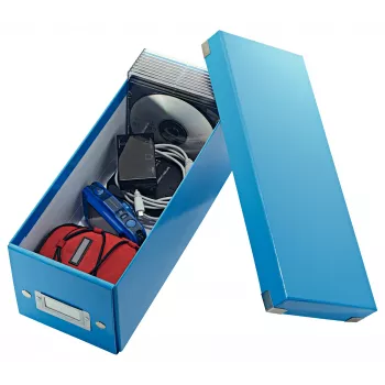 Leitz Click & Store WOW κουτί αποθήκευσης CD, μπλε, χαρτόνι, 143 mm, 352 mm, 136 mm, 440 g
