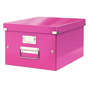 Leitz Click & Store WOW μεσαίο κουτί αποθήκευσης, ροζ, χαρτόνι, 16,7 L, 281 mm, 200 mm, 265 x 335 x 188 mm