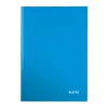 Leitz Notebook WOW A4 γραμμωμένο με σκληρό εξώφυλλο 90 g/80 φύλλα, μπλε, A4, 80 φύλλα, 80 g/m², σκληρό εξώφυλλο