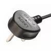 Lindy 2,5 m βύσμα UK Type G σε 2x IEC C7 καλώδιο επέκτασης splitter, μαύρο