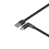 Lindy 1m USB 3.2 Type-A σε ορθογώνιο καλώδιο USB-C, 10Gbps