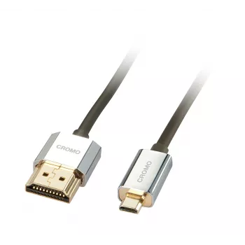 Lindy 2m CROMO λεπτό καλώδιο High Speed HDMI σε Micro HDMI με Ethernet
