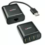 Lindy 60m 4 Port USB 2.0 Cat.6 Extender, USB 2.0, RJ-45, USB 2.0, μαύρο, μέταλλο, 52 mm, 60 mm