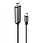 Lindy 43503 προσαρμογέας καλωδίου βίντεο 1 m USB Type-C DisplayPort γκρι