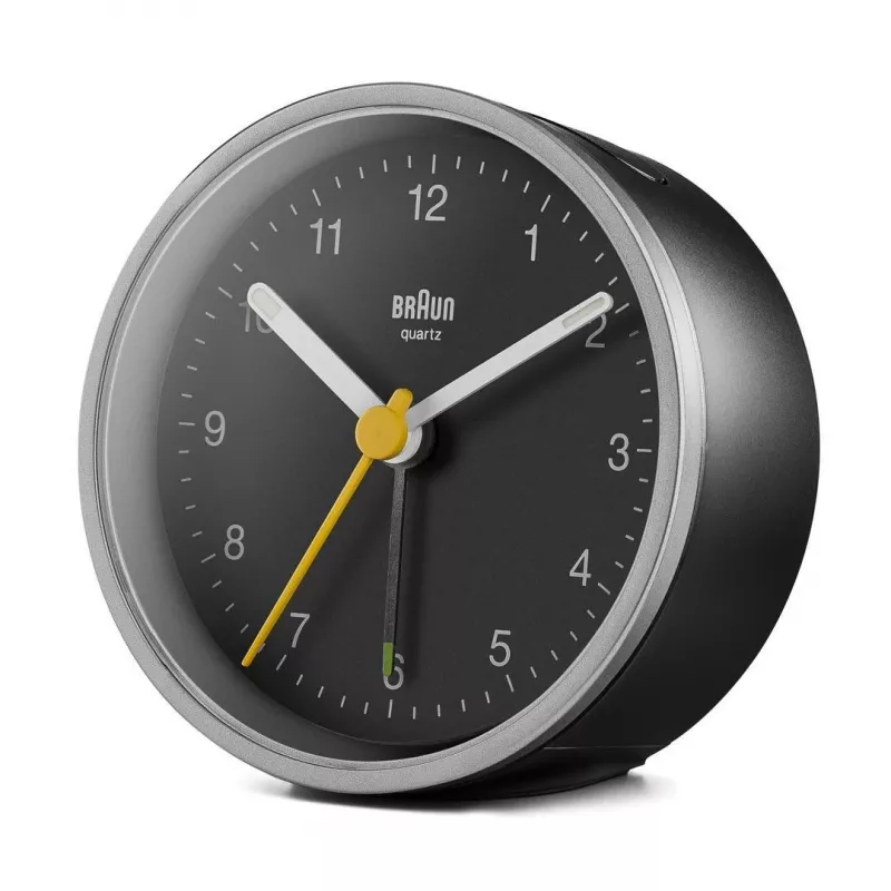 Braun BC12SB ξυπνητήρι χαλαζία μαύρο, ασημί