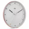 Ρολόι τοίχου BRAUN BC 17 PW DCF — αναλογικό ρολόι DCF, ροζ και λευκό