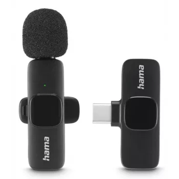 Hama Smart Wireless μαύρο μικρόφωνο πέτου