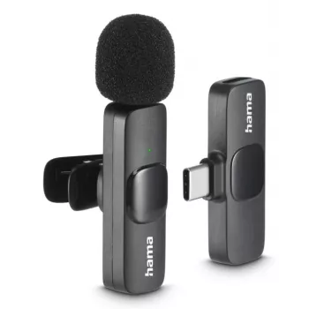 Hama Smart Wireless μαύρο μικρόφωνο πέτου