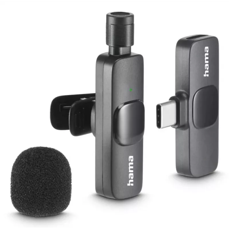 Hama Smart Wireless μαύρο μικρόφωνο πέτου