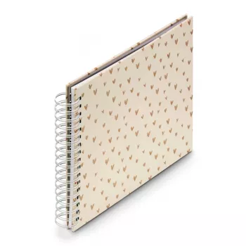 Hama Lovely σπιράλ άλμπουμ φωτογραφιών, 28x24 cm, 50 λευκές σελίδες, μπεζ (00007701)