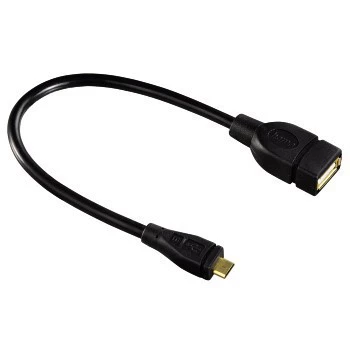 Hama καλώδιο προσαρμογέα USB 2.0 καλώδιο USB 0,15 m USB A Micro-USB B μαύρο