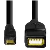 Hama καλώδιο προσαρμογέα USB 2.0 καλώδιο USB 0,15 m USB A Micro-USB B μαύρο