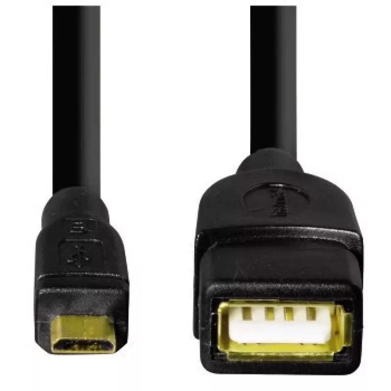 Hama καλώδιο προσαρμογέα USB 2.0 καλώδιο USB 0,15 m USB A Micro-USB B μαύρο