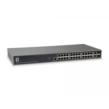 LevelOne TURING switch 26 θυρών L3 Lite Managed Gigabit, 2 x SFP/RJ45 Combo