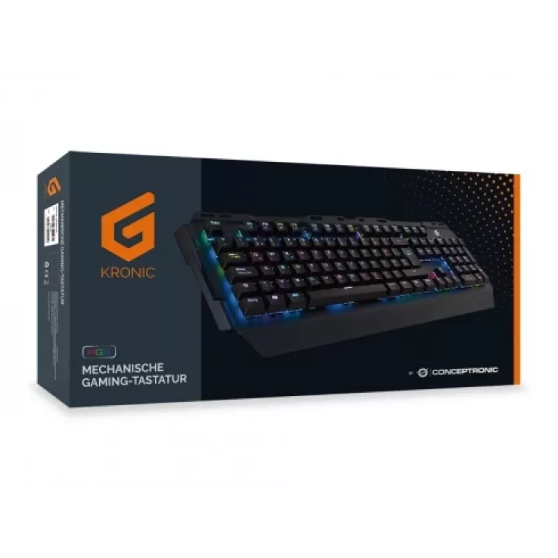 Conceptronic KRONIC Μηχανικό Πληκτρολόγιο Gaming, RGB, γερμανικό layout