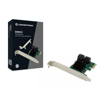 Conceptronic EMRICK Προσαρμογέας SATA PCIe 4 Θυρών με Καλώδιο SATA