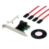 Conceptronic EMRICK Προσαρμογέας SATA PCIe 4 Θυρών με Καλώδιο SATA