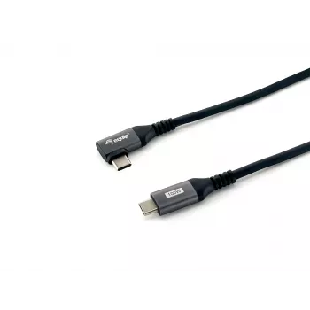 Equip Καλώδιο USB 2.0 C σε C 90° Γωνιακό, Α/Α, 2,0 m, 100 W με Chipset Emark