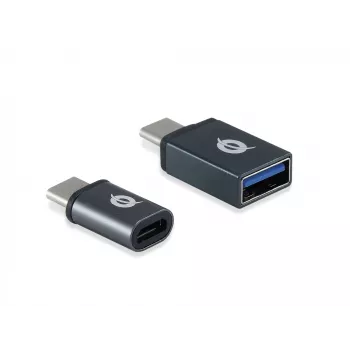 Conceptronic DONN04G Προσαρμογέας USB-C σε USB A/MicroB OTG Συσκευασία 2 τεμ., 10 Gbit/s (C-A), 480 Mbit/s (C-MicroUSB)