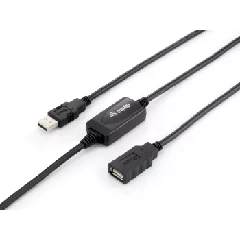 Equip Καλώδιο Επέκτασης USB 2.0 Type A Ενεργό Αρσενικό σε Θηλυκό, 10 m