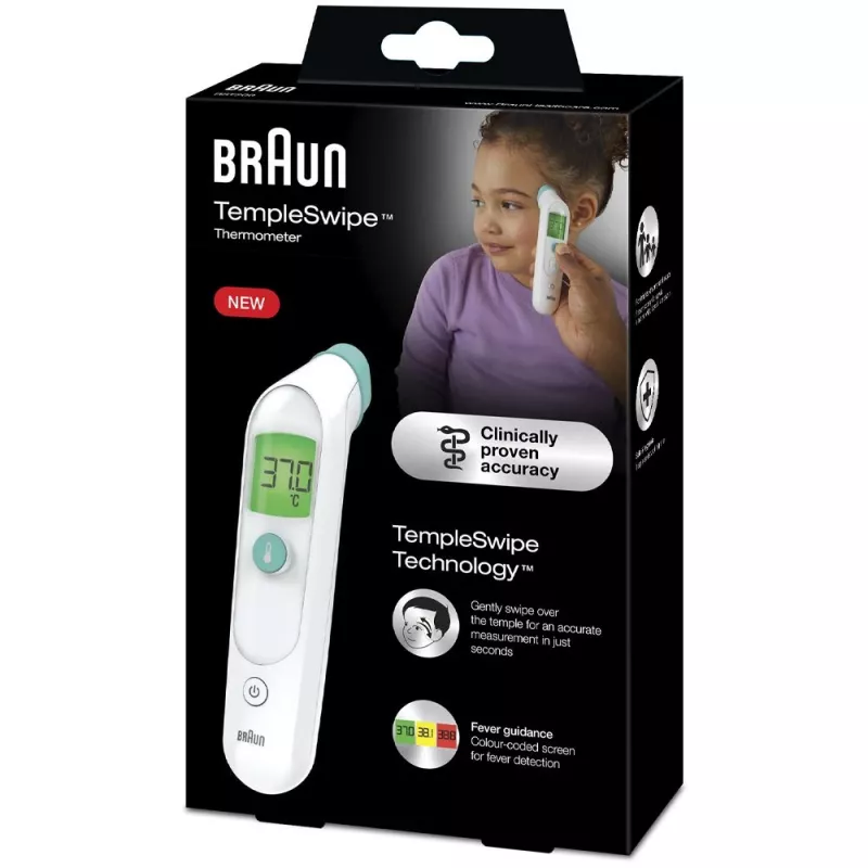 Braun BST200WE Θερμόμετρο Απομακρυσμένης Μέτρησης Λευκό Μέτωπο Κουμπιά