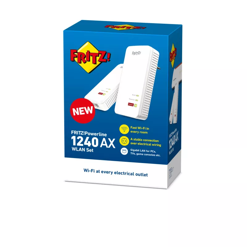 Powerline 1240 AX WLAN Σετ 1200 Mbit/s Ethernet LAN Wi-Fi Λευκό 2 τεμ.
