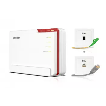 Box FRITZ! 5690 Pro International WLAN-Router 2,5 Gigabit Ethernet Tri-Band (2,4 GHz / 5 GHz / 6 GHz) Λευκό