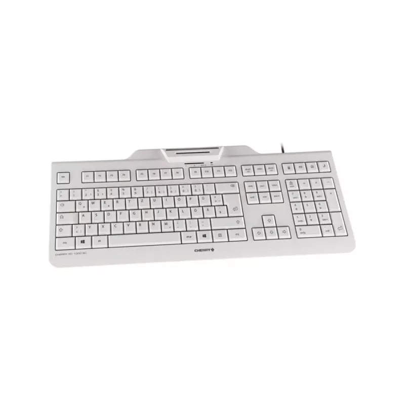 CHERRY KC 1000 SC Πληκτρολόγιο ενσύρματο USB AZERTY Βελγικό Λευκό