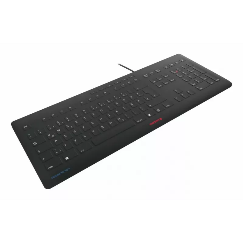 Contour Design STREAM PROTECT, Full-size (100%), Καλώδιο, USB, διακόπτες ψαλιδιού, QWERTY, Μαύρο