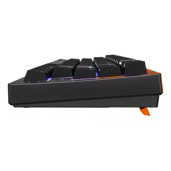 Μηχανικό πληκτρολόγιο gaming Cherry K5 Pro TMR Compact – διάταξη 65%, QWERTZ, φωτισμός RGB, καλώδιο USB, καλώδιο 2 m, μαύρο/πορτοκαλί