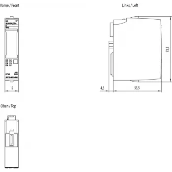 Siemens SIMATIC ET 200SP μονάδα ψηφιακών εξόδων, 8 TO, 6ES7132-6BF01-0BA0