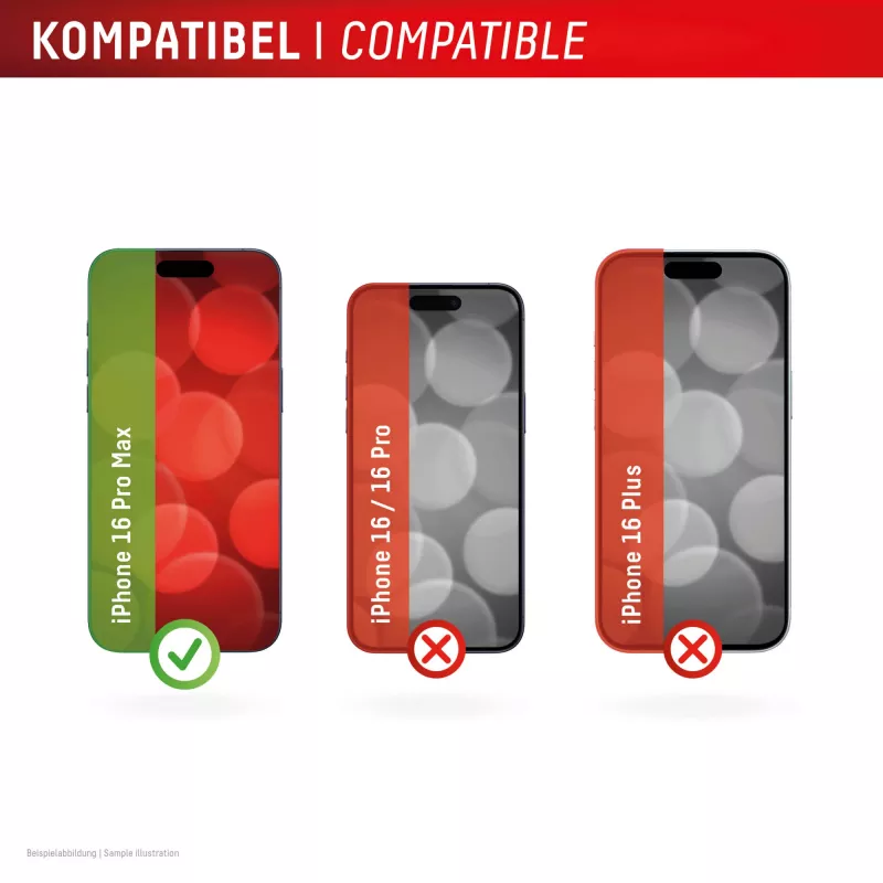 Displex Smart Glass (9H) για Apple iPhone 16 Pro Max, αυτοκόλλητο τοποθέτησης, άθραυστο