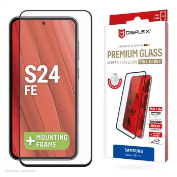 Displex Premium μεμβράνη προστασίας οθόνης (πλήρης κάλυψη, 10H) για Samsung Galaxy S24 FE, οικολογικό πλαίσιο τοποθέτησης, πλήρης κάλυψη