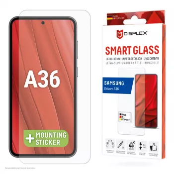 Displex Smart Glass (9H) για Samsung Galaxy A36, αυτοκόλλητο τοποθέτησης, άθραυστο